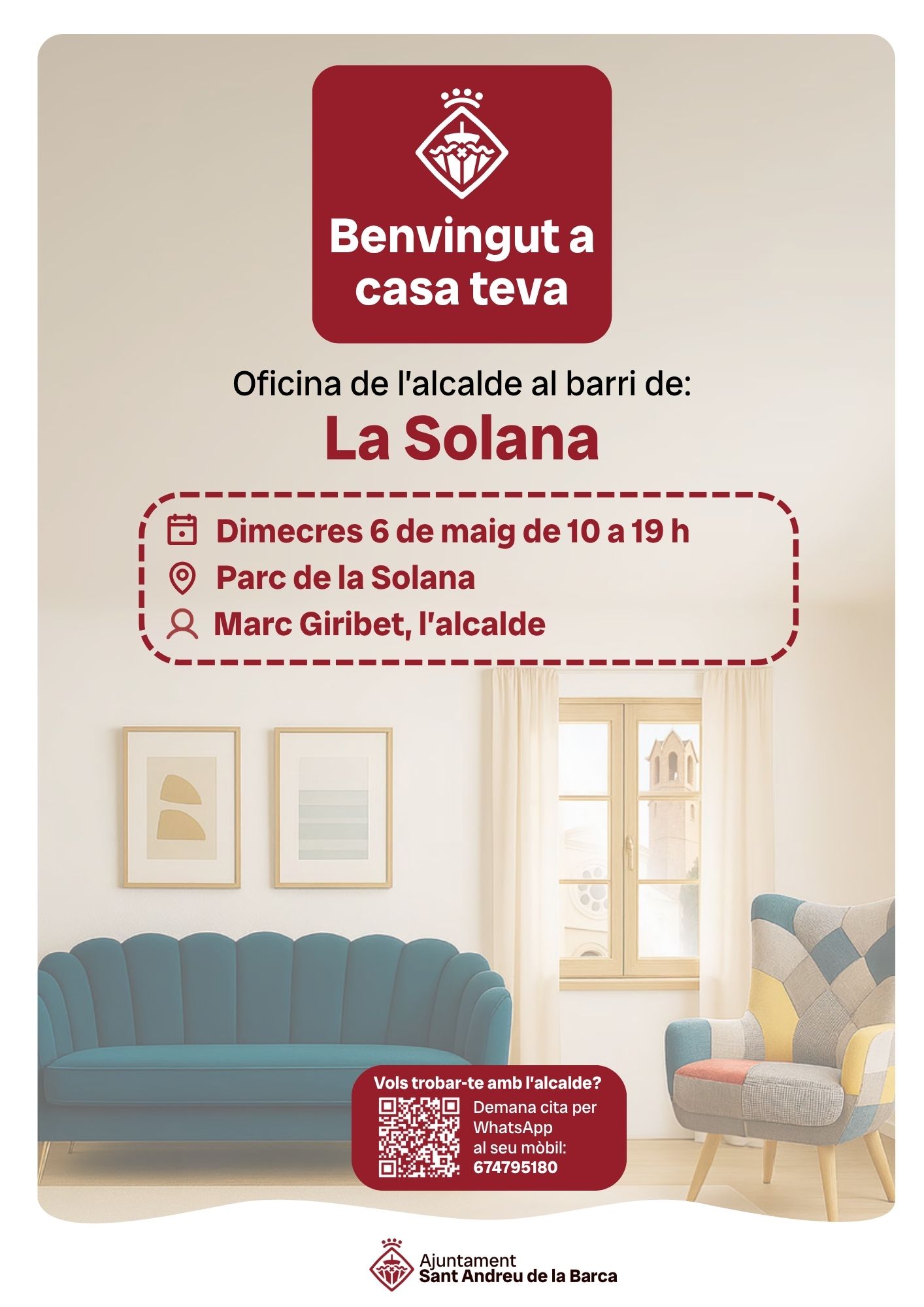 Oficina de l’alcalde al barri de La Solana